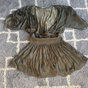 Kori Olive Green Flowy Blouse